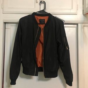 Black bomber jacket